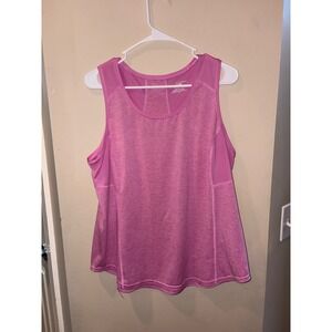 Tek Gear DryTek Womens XL Pink Heathered Racerback Mesh Activewear Tank Top